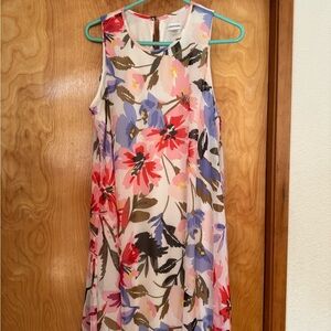 Calvin Klein floral shift/swing dress, size 14, NWT